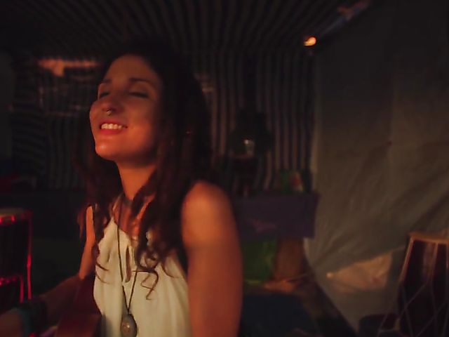 Nude beach meditation in Goa with sexy Serena L