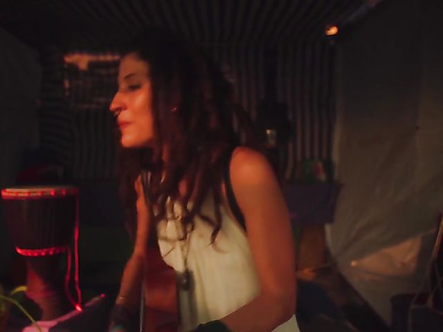 Nude beach meditation in Goa with sexy Serena L