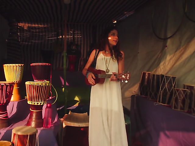 Nude beach meditation in Goa with sexy Serena L