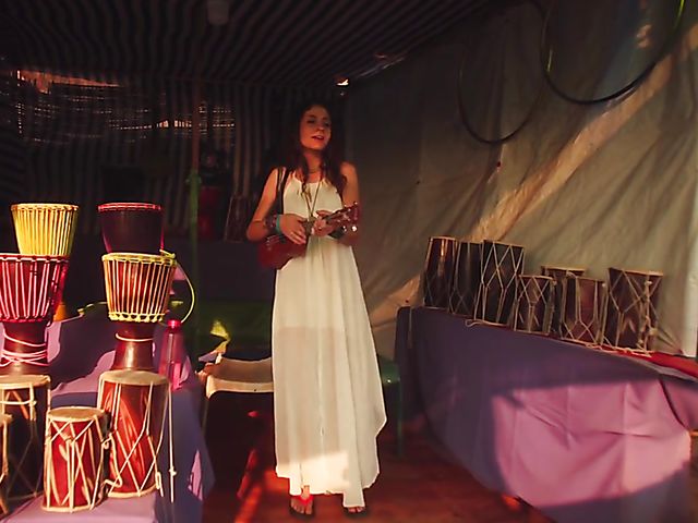 Nude beach meditation in Goa with sexy Serena L