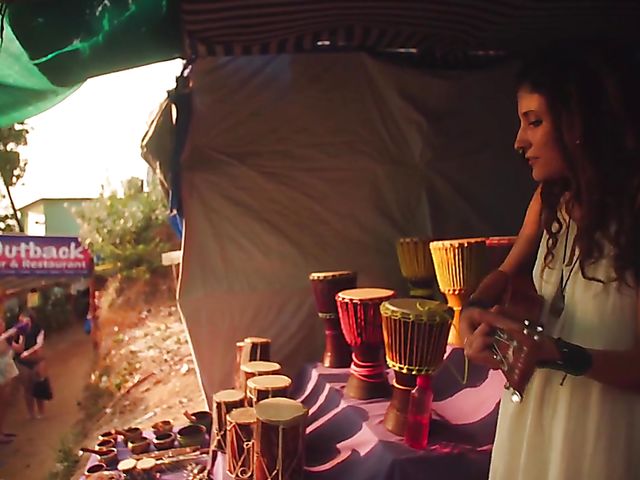 Nude beach meditation in Goa with sexy Serena L