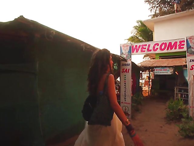 Nude beach meditation in Goa with sexy Serena L