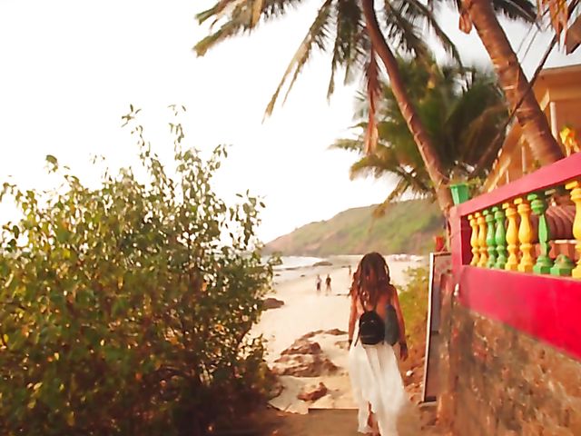 Nude beach meditation in Goa with sexy Serena L