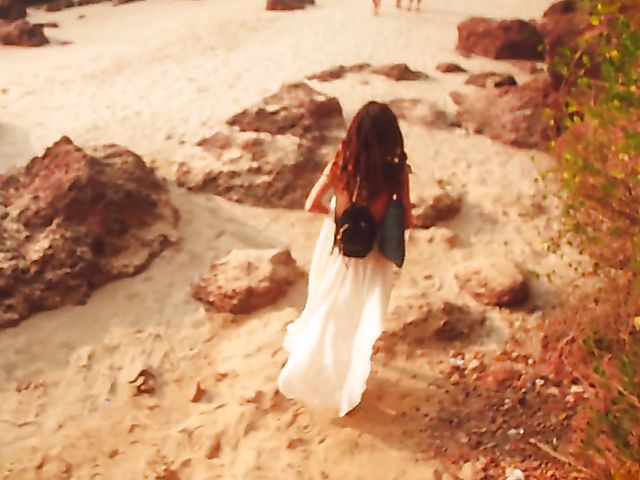 Nude beach meditation in Goa with sexy Serena L