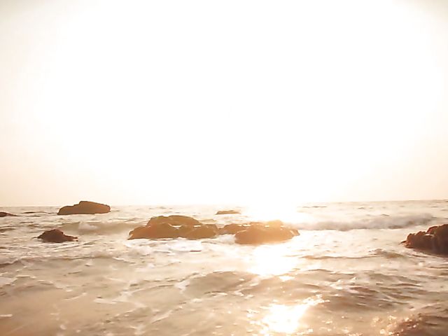 Nude beach meditation in Goa with sexy Serena L