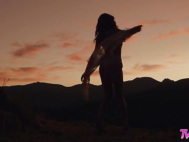 Twistys solo in the mountains and fingering in bed with sexy redhead Lacy Lennon