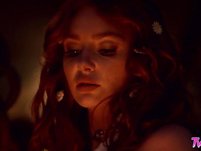 Twistys solo in the mountains and fingering in bed with sexy redhead Lacy Lennon