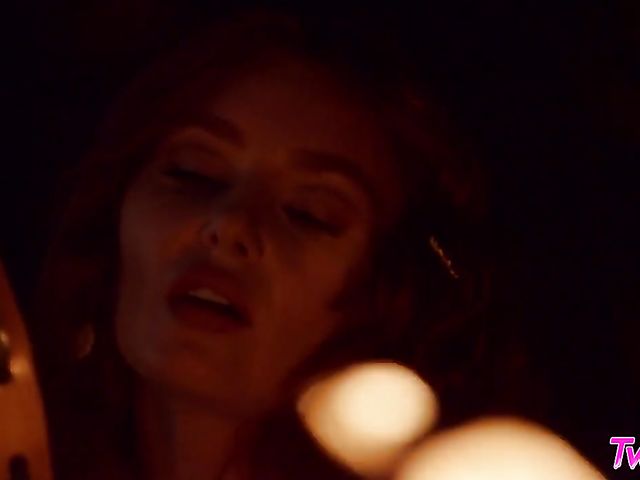 Twistys solo in the mountains and fingering in bed with sexy redhead Lacy Lennon