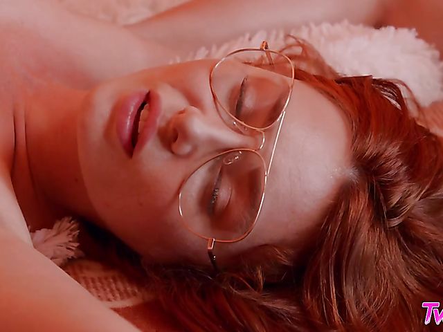 Twistys solo in the mountains and fingering in bed with sexy redhead Lacy Lennon