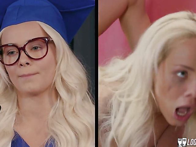 Getting pounded hard on graduation day is Elsa Jean's massive dream come true