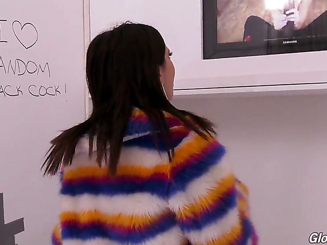 BBC gloryhole with excited young slut Jane Wilde