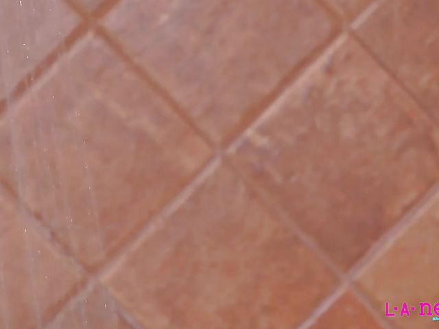 Teen shower girl Natalia Nix shows her small titties and itty bitty pussy