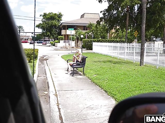 Pint sized blonde Jessie Saint gets picked up and fucked