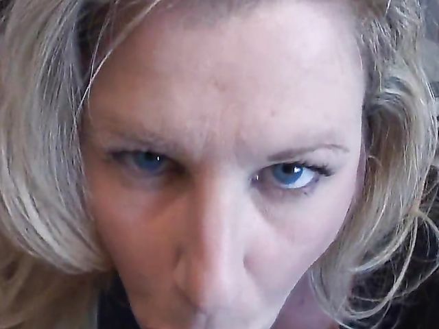 Sensual blowjob from a cum hungry mature woman with tender hands