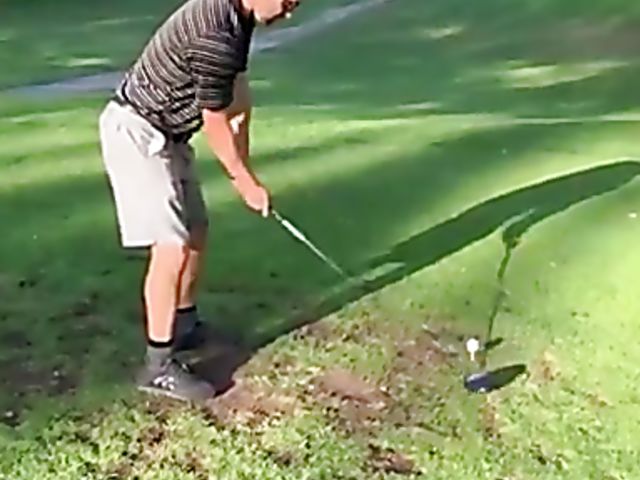 Public fucking on the golf field with busty teen Gabbi Carter