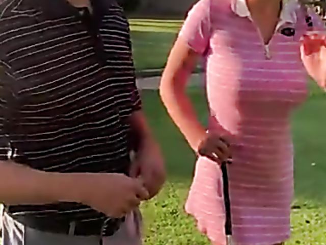 Public fucking on the golf field with busty teen Gabbi Carter