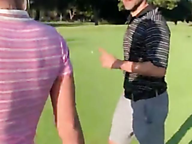 Public fucking on the golf field with busty teen Gabbi Carter