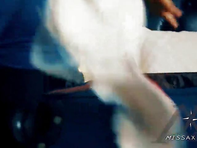 Redhead busty woman Penna Pax gets creamed by the fireplace