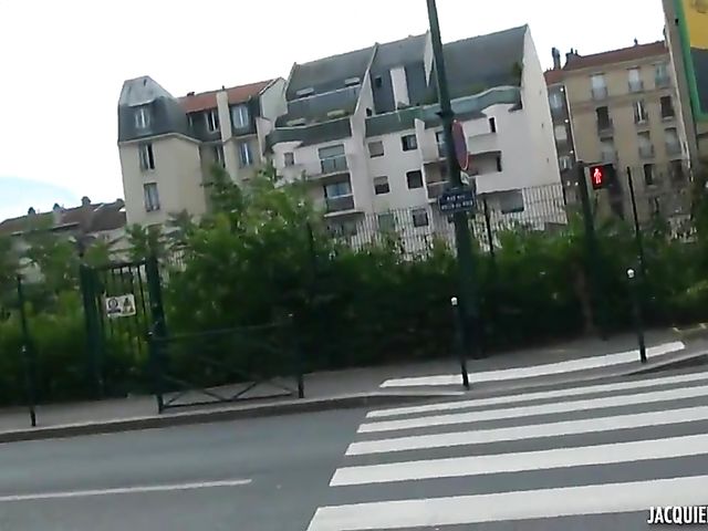 Madame Sophie French DP gangbang in black stockings