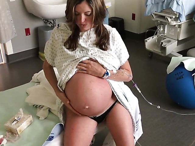 Pregnant amateur pillow humping before birth