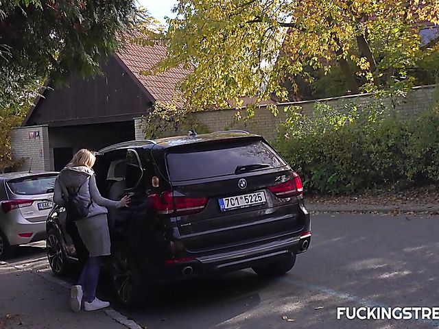 Money for sex in an abandoned place with blonde Rebecca Black