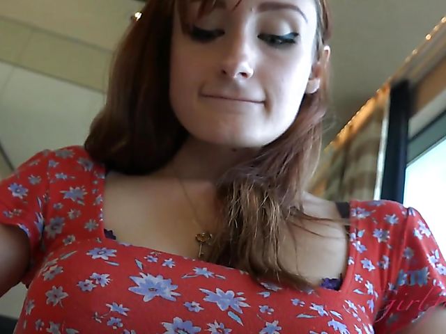 Watching his hairy girlfriend Violet Monroe pee and take a bath