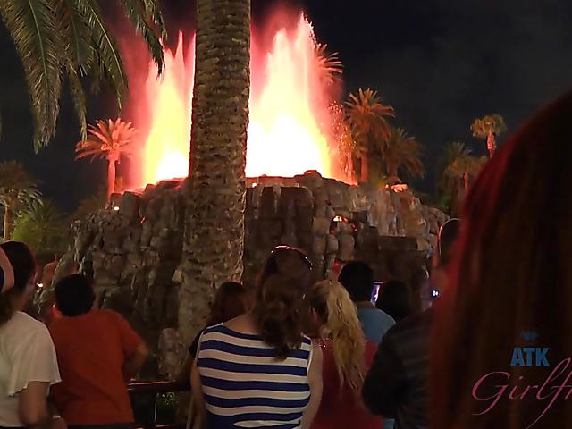 Watching his hairy girlfriend Violet Monroe pee and take a bath