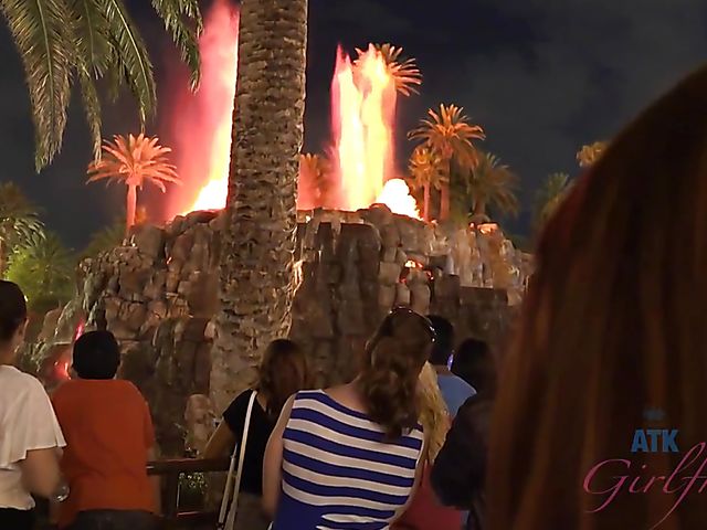 Watching his hairy girlfriend Violet Monroe pee and take a bath