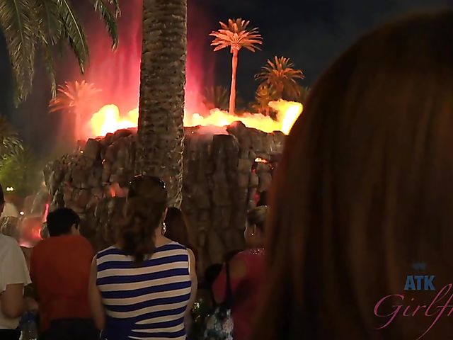 Watching his hairy girlfriend Violet Monroe pee and take a bath