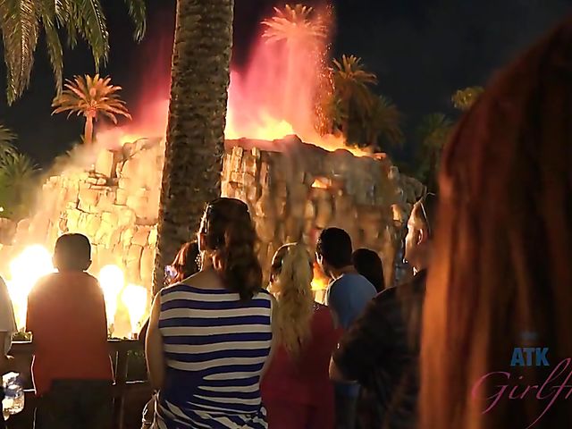 Watching his hairy girlfriend Violet Monroe pee and take a bath