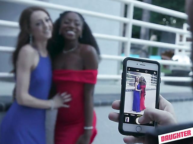 Interracial foursome with black and white daughters Kendra Cole and Anne Amari