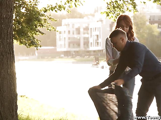 Tattooed teen redhead with pierced pussy lips Mary Solaris gets nailed