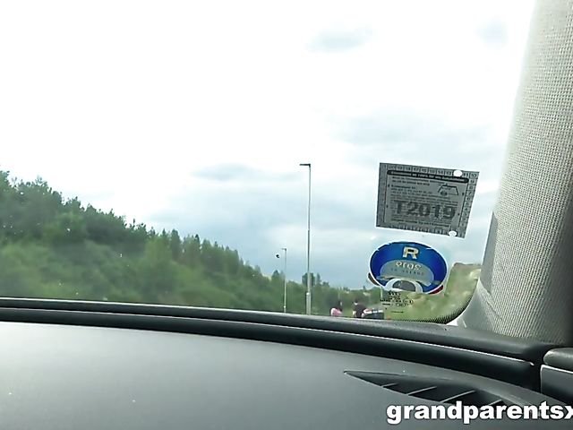 Pervy old men pick up girls for public car blowjobs and fuck by the road for money