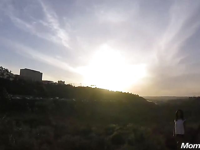 MILF public tits flashing and fucking with breasty Amber