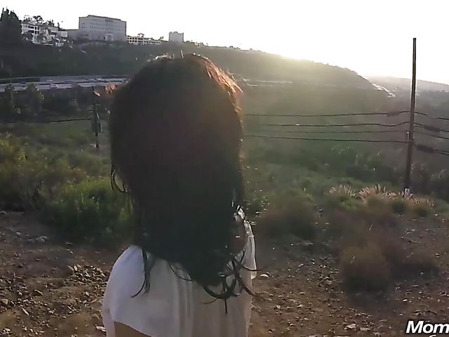 MILF public tits flashing and fucking with breasty Amber