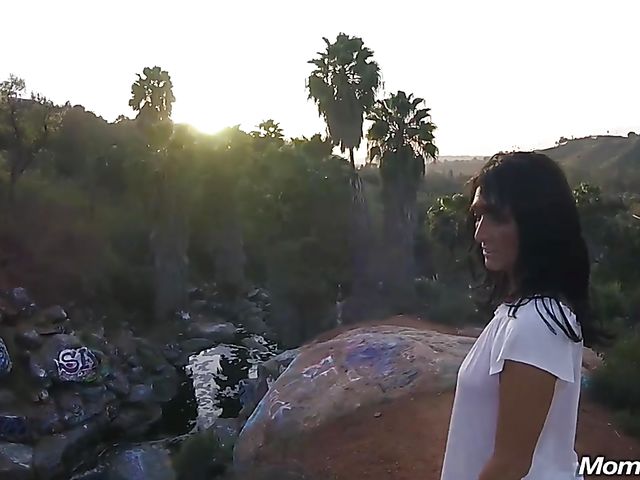 MILF public tits flashing and fucking with breasty Amber