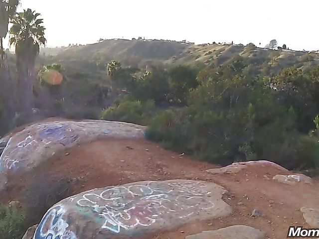 MILF public tits flashing and fucking with breasty Amber