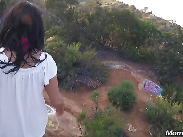 MILF public tits flashing and fucking with breasty Amber