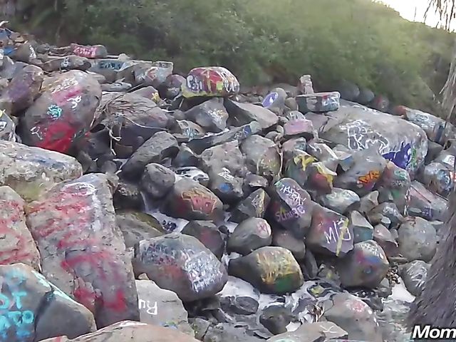 MILF public tits flashing and fucking with breasty Amber