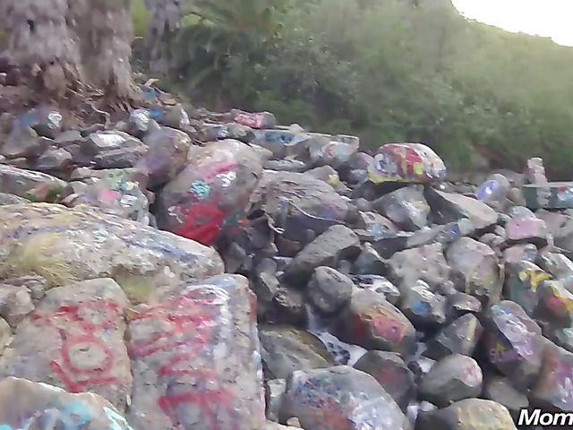 MILF public tits flashing and fucking with breasty Amber