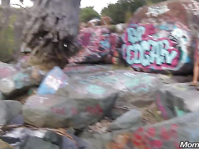 MILF public tits flashing and fucking with breasty Amber