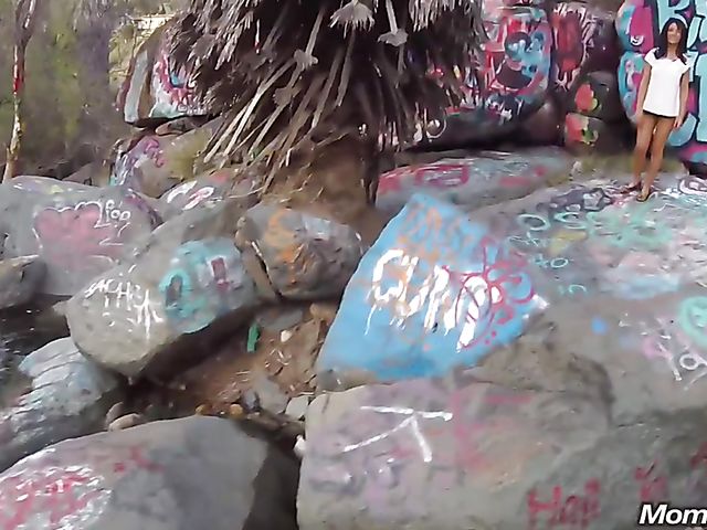 MILF public tits flashing and fucking with breasty Amber