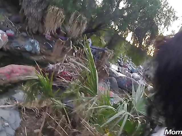 MILF public tits flashing and fucking with breasty Amber