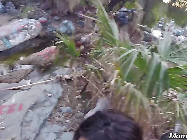 MILF public tits flashing and fucking with breasty Amber