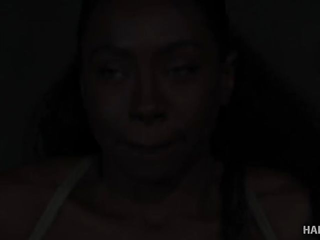 Ball gagged black slave girl Anne Amari tied and punished