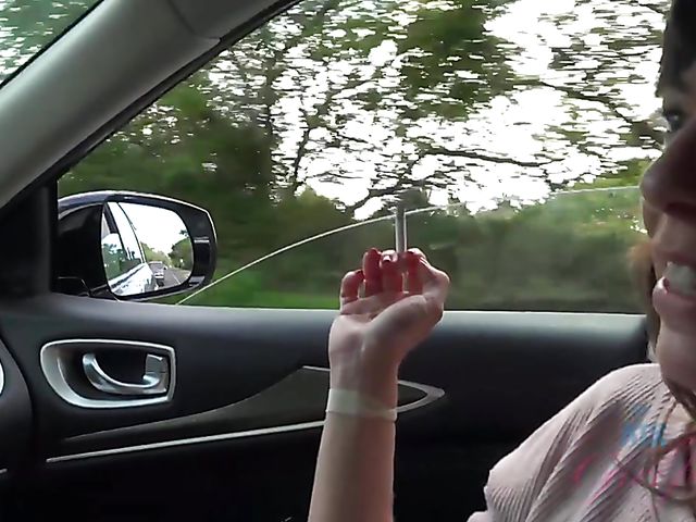 POV brunette smoker Vera King gets nailed in the evening