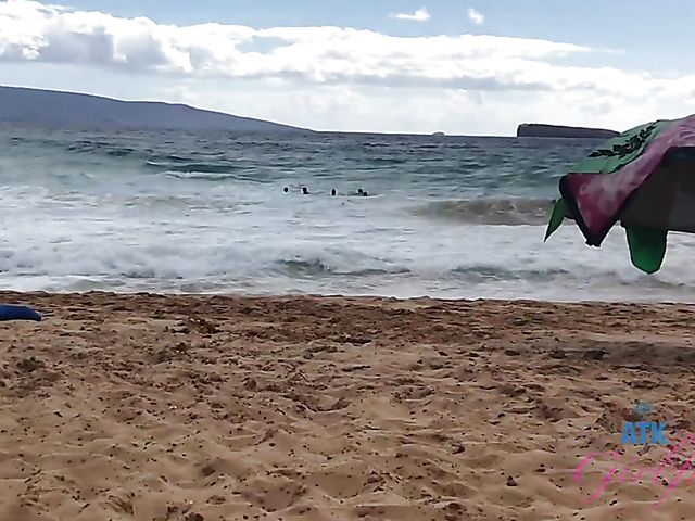 Cute teen POV at home and nude beach fun with Kyler Quinn