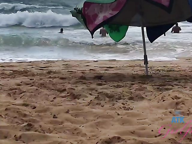 Cute teen POV at home and nude beach fun with Kyler Quinn