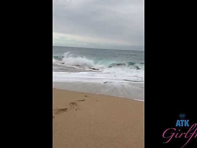 Nudist beach posing and sex by the ocean with Kenzie Reeves