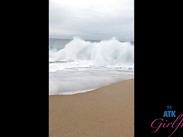 Nudist beach posing and sex by the ocean with Kenzie Reeves